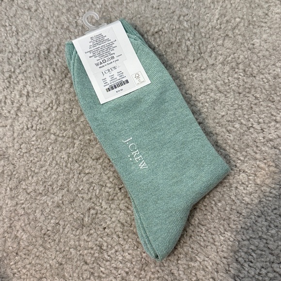 NWT J. Crew ribbed sparkly green trouser socks - Picture 2 of 3